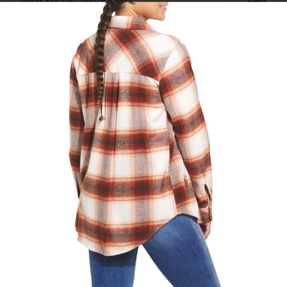 Thread & Supply Dempsey Top Long Sleeve Button Up Shirt Espresso Plaid - Picture 2 of 6